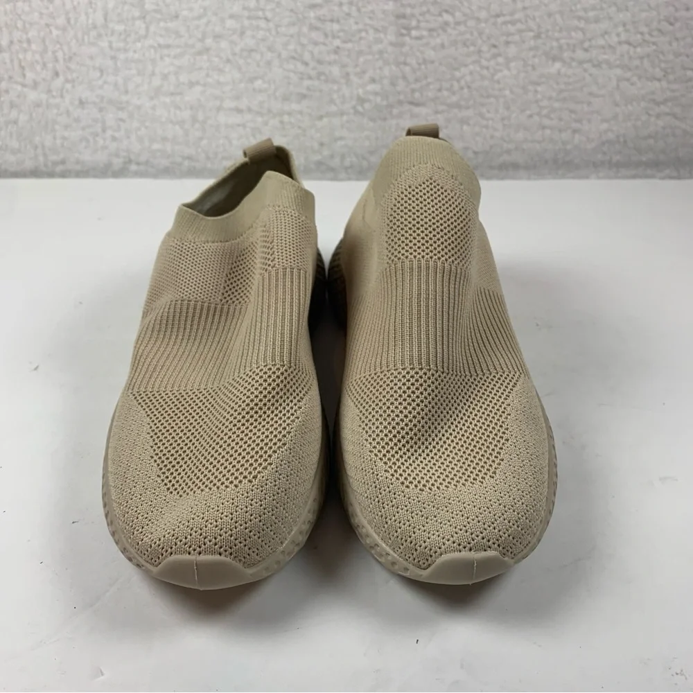 Blondo Womens Shara Slip On Knit Stretch Sneakers Tan Textured Size 8 NWOB 7233‎
